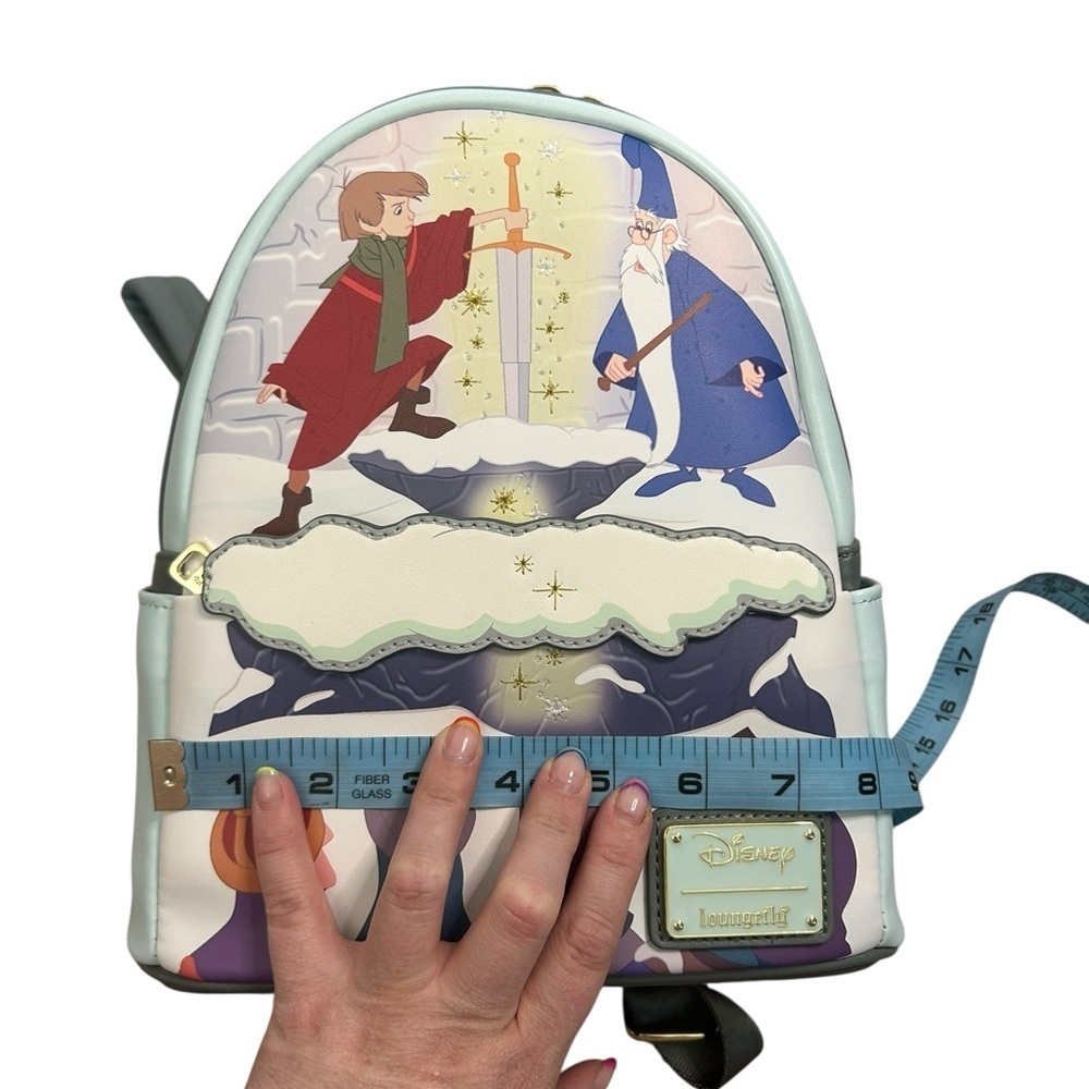 Loungefly Disney Sword in the Stone Mini Backpack King Arthur Archimedes NWT - Picture 13 of 15